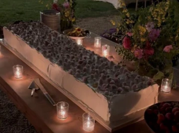 torta alargada de bodas