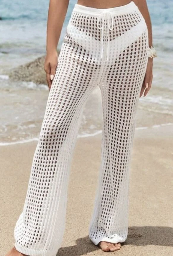 Pantalón crochet tendencia playa