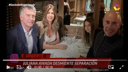 la foto de Juliana Awada junto a su marido, a su ex y a su hija Antonia