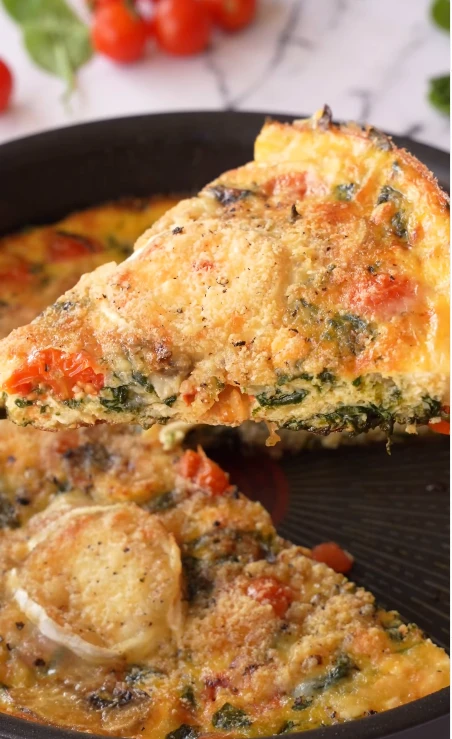 Fritatta de queso y verduras