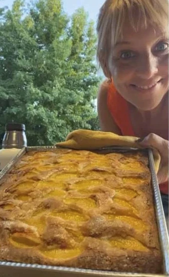 Torta matera de duraznos