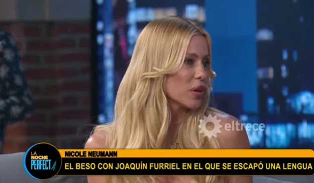 Nicole Neumann recordó su apasionado beso con Joaquín Furriel