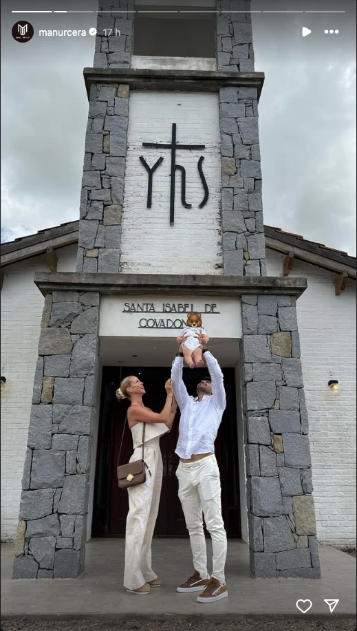 Las fotos del bautismo de Cruz