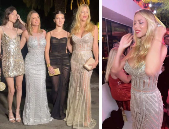 Los looks de fiesta de Nicole y Gegé Neumann, y sus hijas Allegra Cubero y Helena Otamendi: causaron impacto en una gala