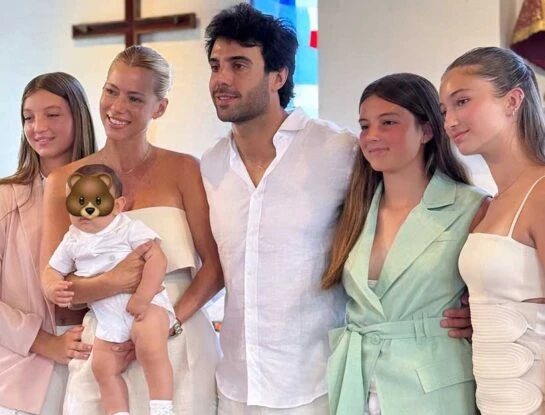 Los looks de Nicole Neumann y sus hijas Indiana, Allegra y Sienna Cubero, en el bautismo de Cruz