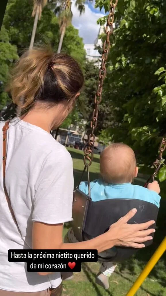 La tierna despedida de Nequi Galotti de su nieto, Simón 