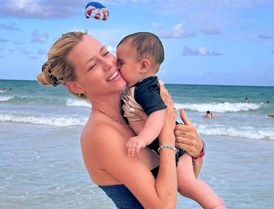 Nicole Neumann mostró qué actividad comenzó a practicar con Cruz Urcera, su bebé