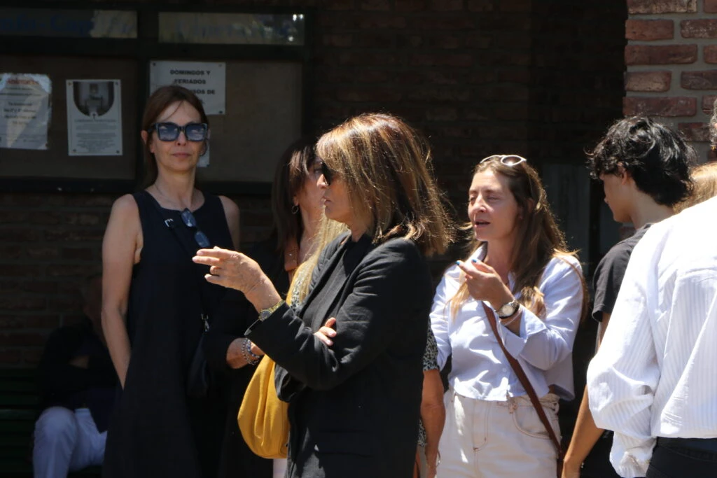 Teresa Calandra en el último adiós a Giordano