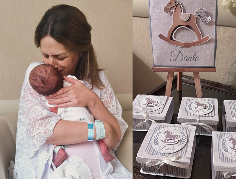 Los tiernos souvenirs que Soledad Larghi entregó a quienes fueron a conocer a su bebé, Dante