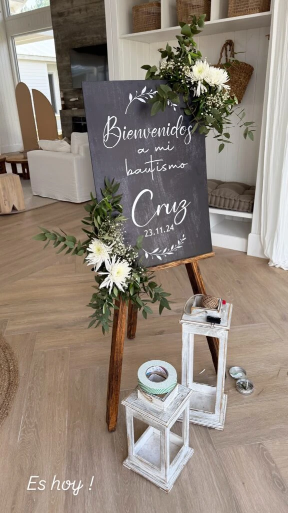 Nicole Neumann mostró los preparativos para el bautismo de Cruz