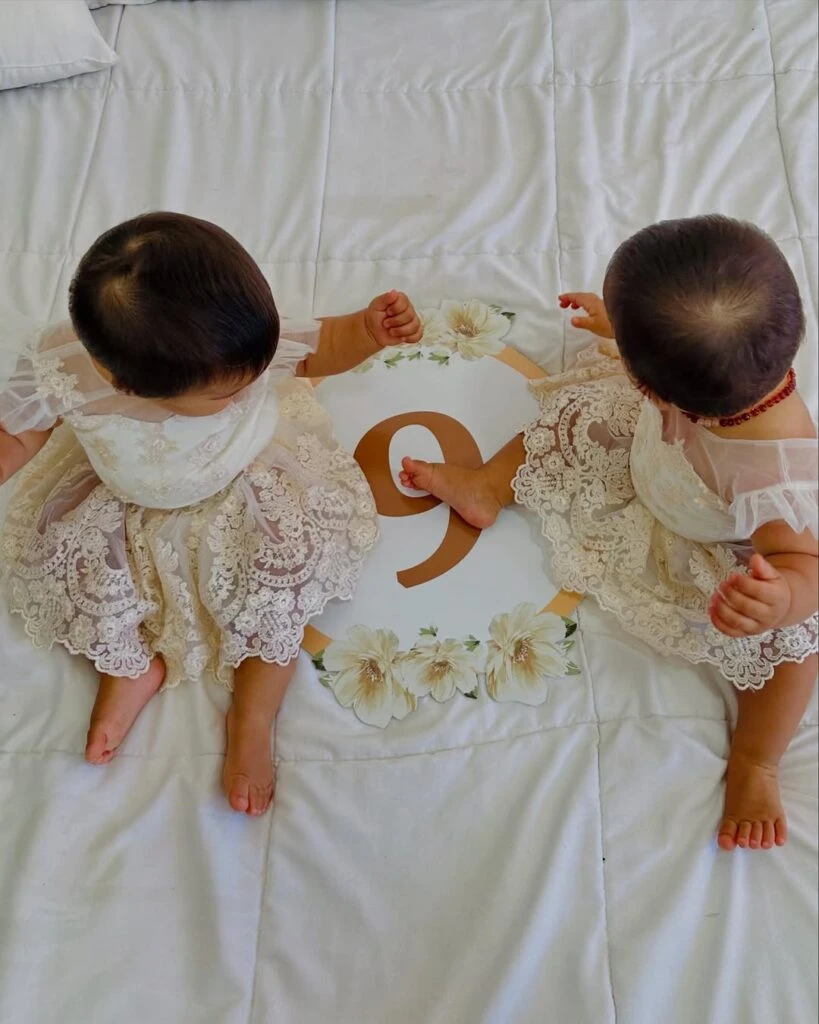 Cumplemes de Laia y Aimé, las hijas de Daniela Celis