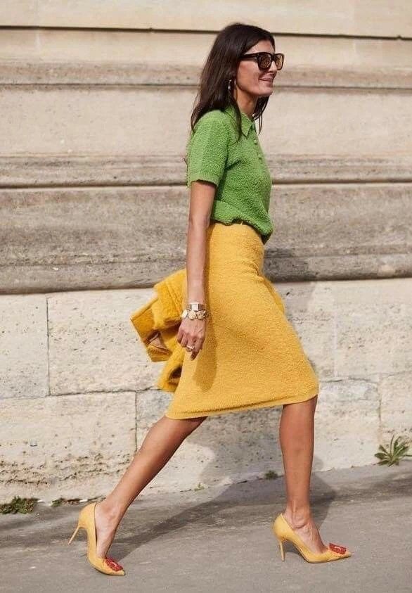 Amarillo y verde manzana