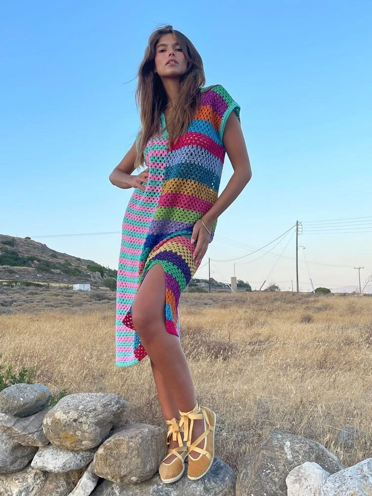 Vestido de crochet