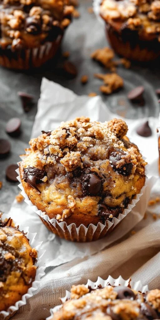 Cómo preparar muffins de banana, chips de chocolate y crumble: la receta ideal para tus meriendas