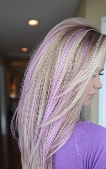 Coloración con mechas en tono pastel