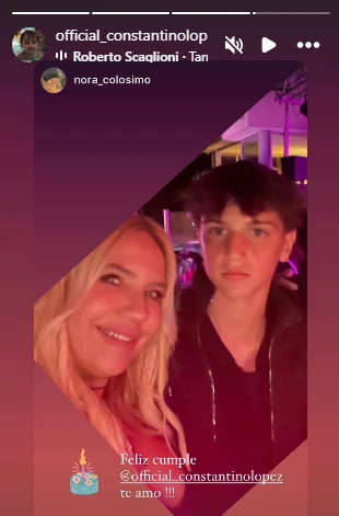 El tierno mensaje de Wanda Nara a su hijo Constantino en su cumpleaños número 14