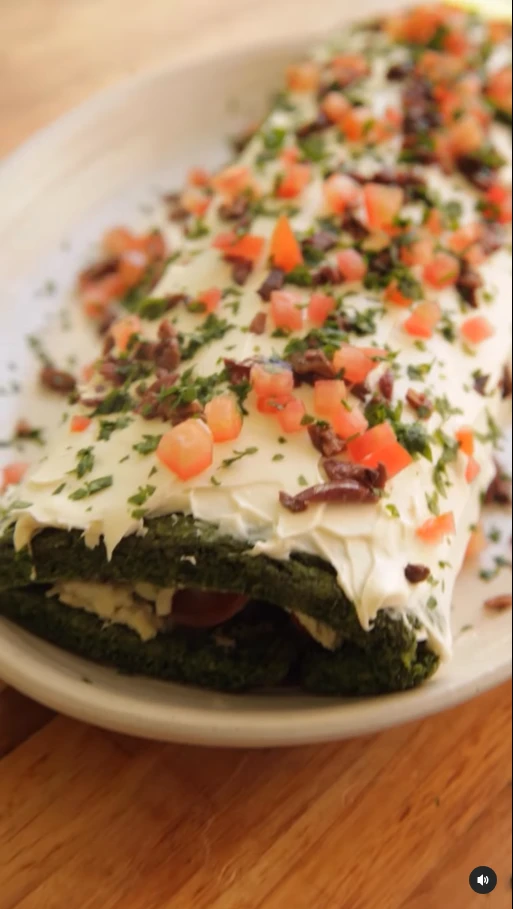 Arrollado de pollo y espinaca