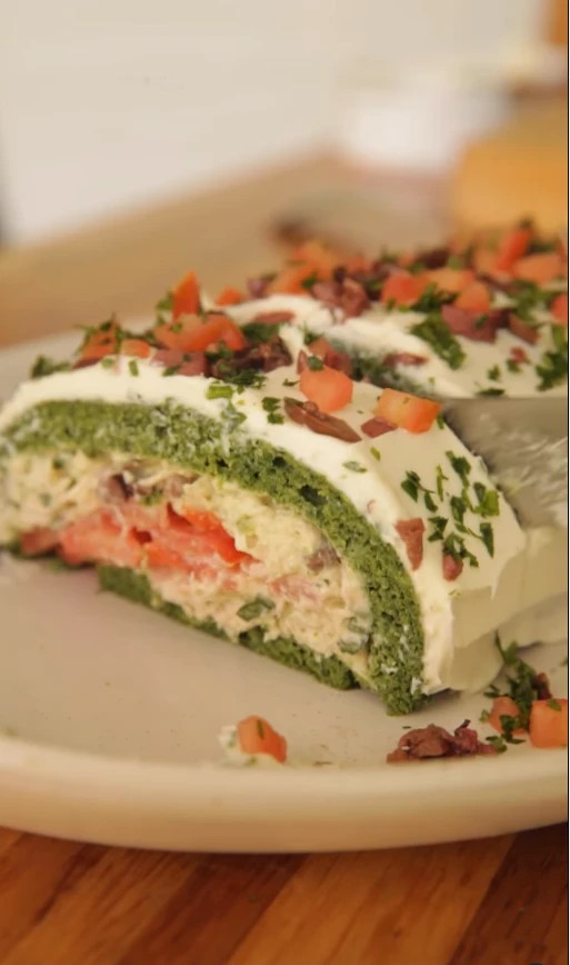 Arrollado de pollo y espinaca