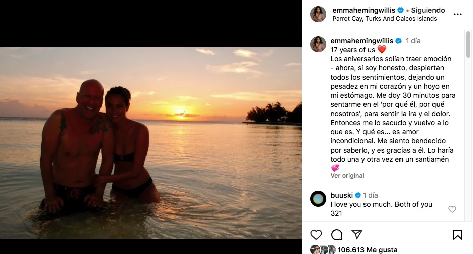 El mensaje de Emma Heming