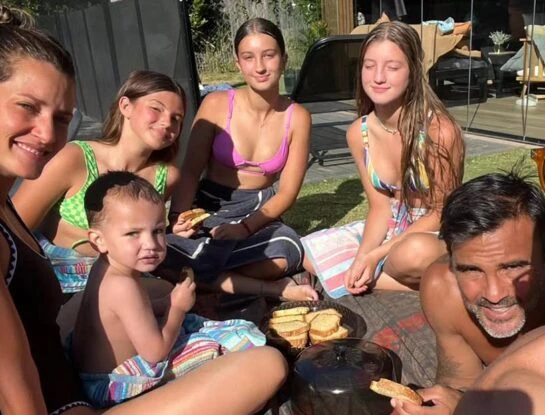 Así pasaron el último fin de semana del año Indiana, Allegra y Sienna Cubero con su papá y Mica Viciconte