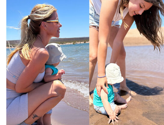 Las fotos de Nicole Neumann, Indiana, Allegra, Sienna y Cruz en las playas de Chocón Medio, en Neuquén