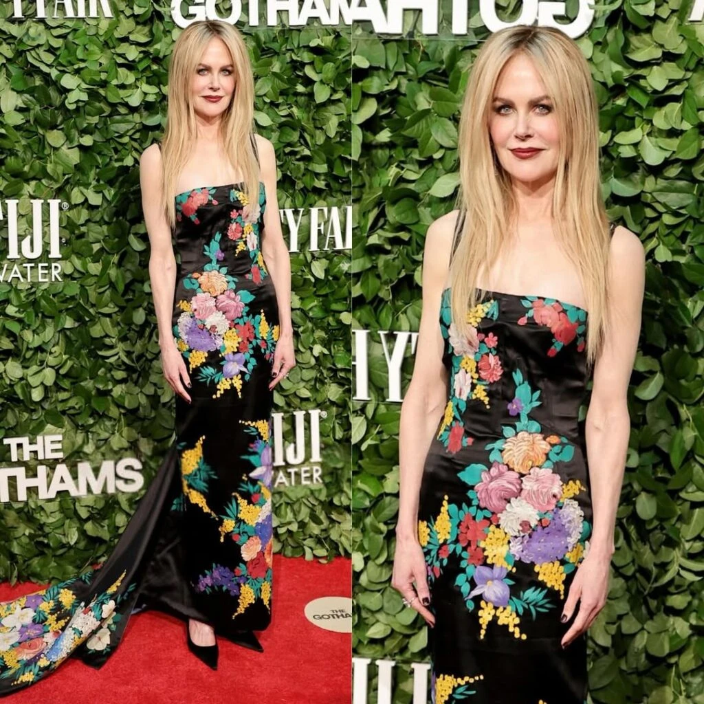 Nicole Kidman impactó en la red carpet con un look semejante al de Carrie Bradshaw