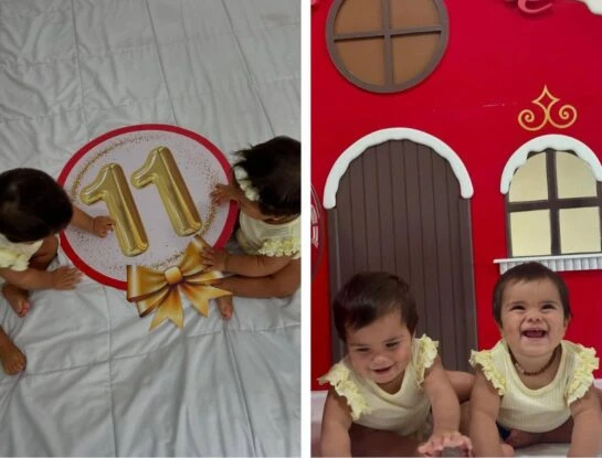 Las fotos del festejo por los 11 meses de las hijas de Daniela Celis y Thiago Medina