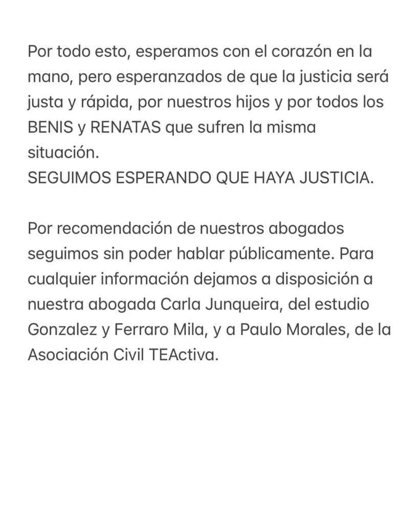 El nuevo reclamo de Rodrigo Rey y su esposa