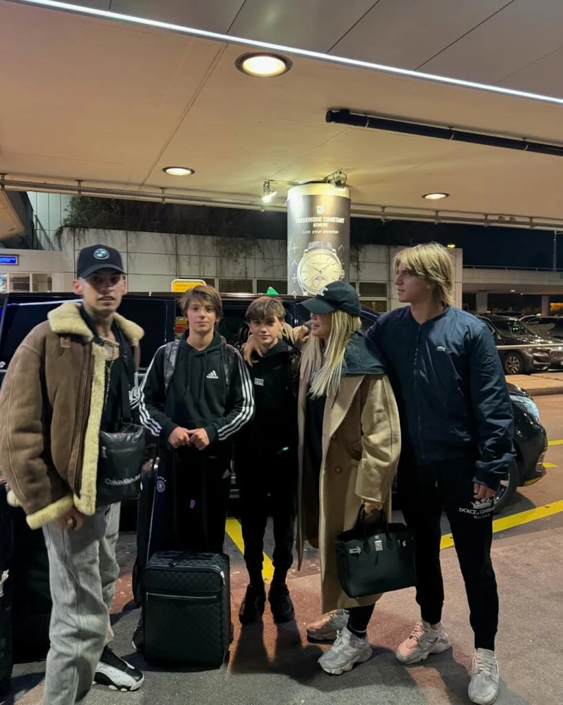 Las fotos de Wanda Nara y sus hijos en Italia