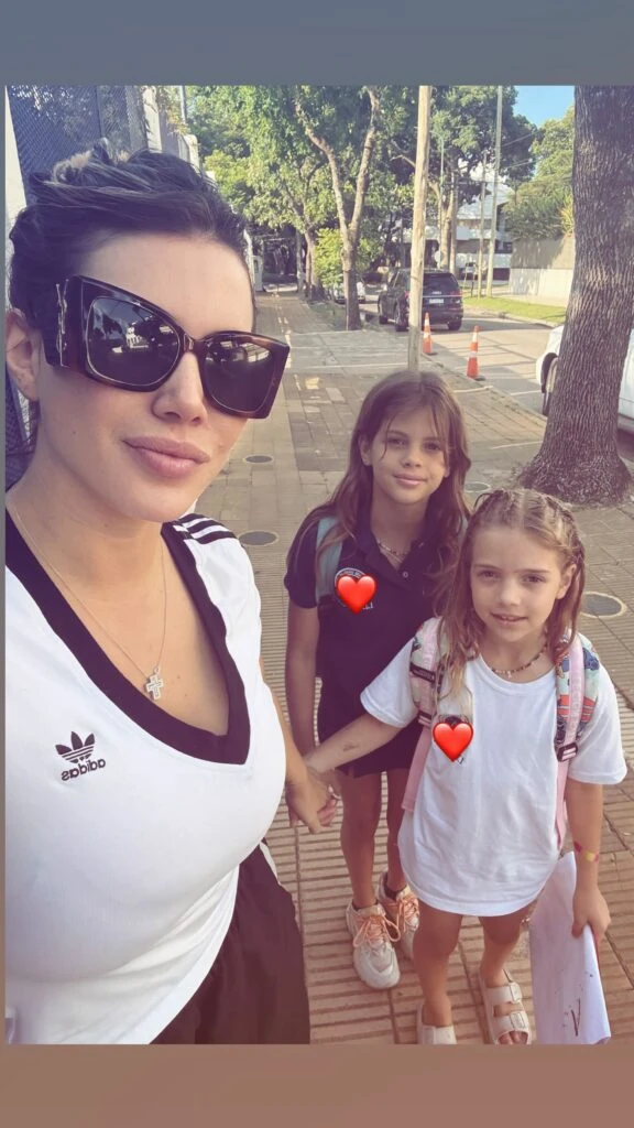 Así fue el reencuentro entre Wanda Nara y sus hijas tras su viaje a Europa con L-Gante