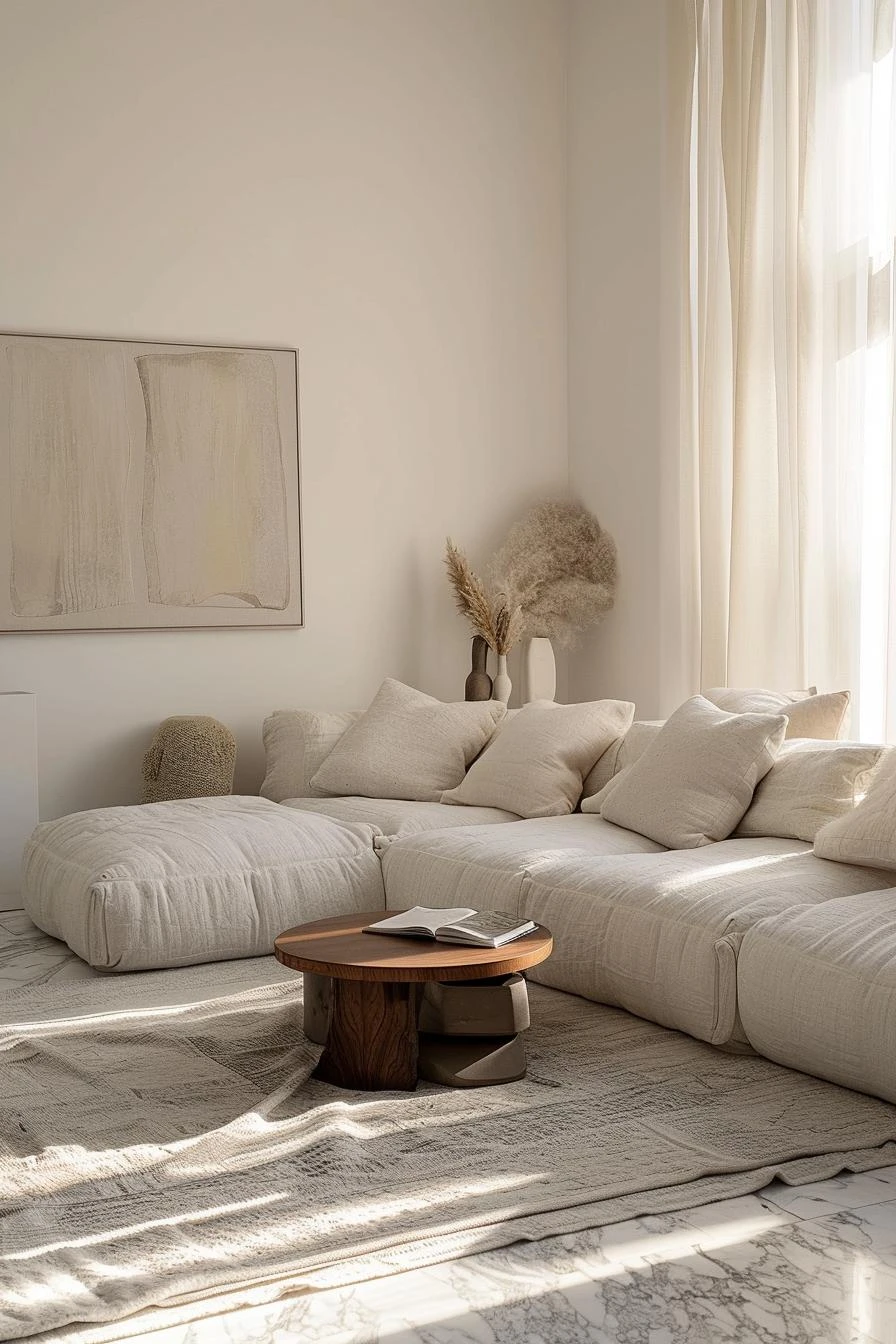 El minimalismo suave combina calidez y comodidad con la estética minimalista. 