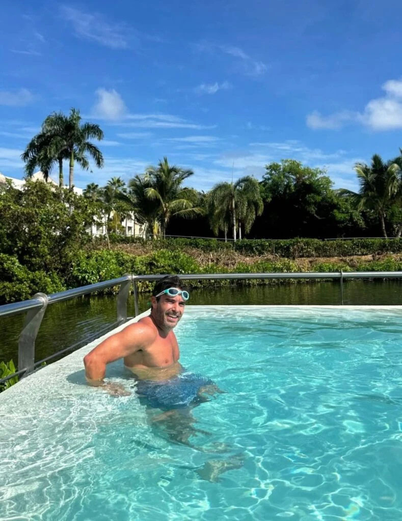 Las fotos de las vacaciones de Nicolás Cabré junto a su hija, Rufina, y Rocío Pardo en Punta Cana