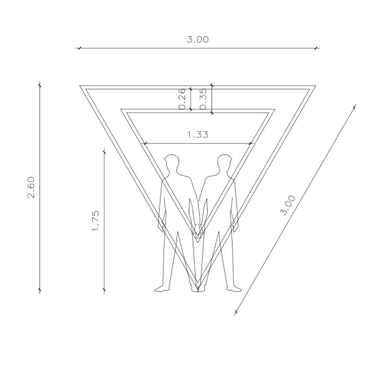 Diseño del triángulo, según la numerología, identificado con la creatividad y la imaginación.