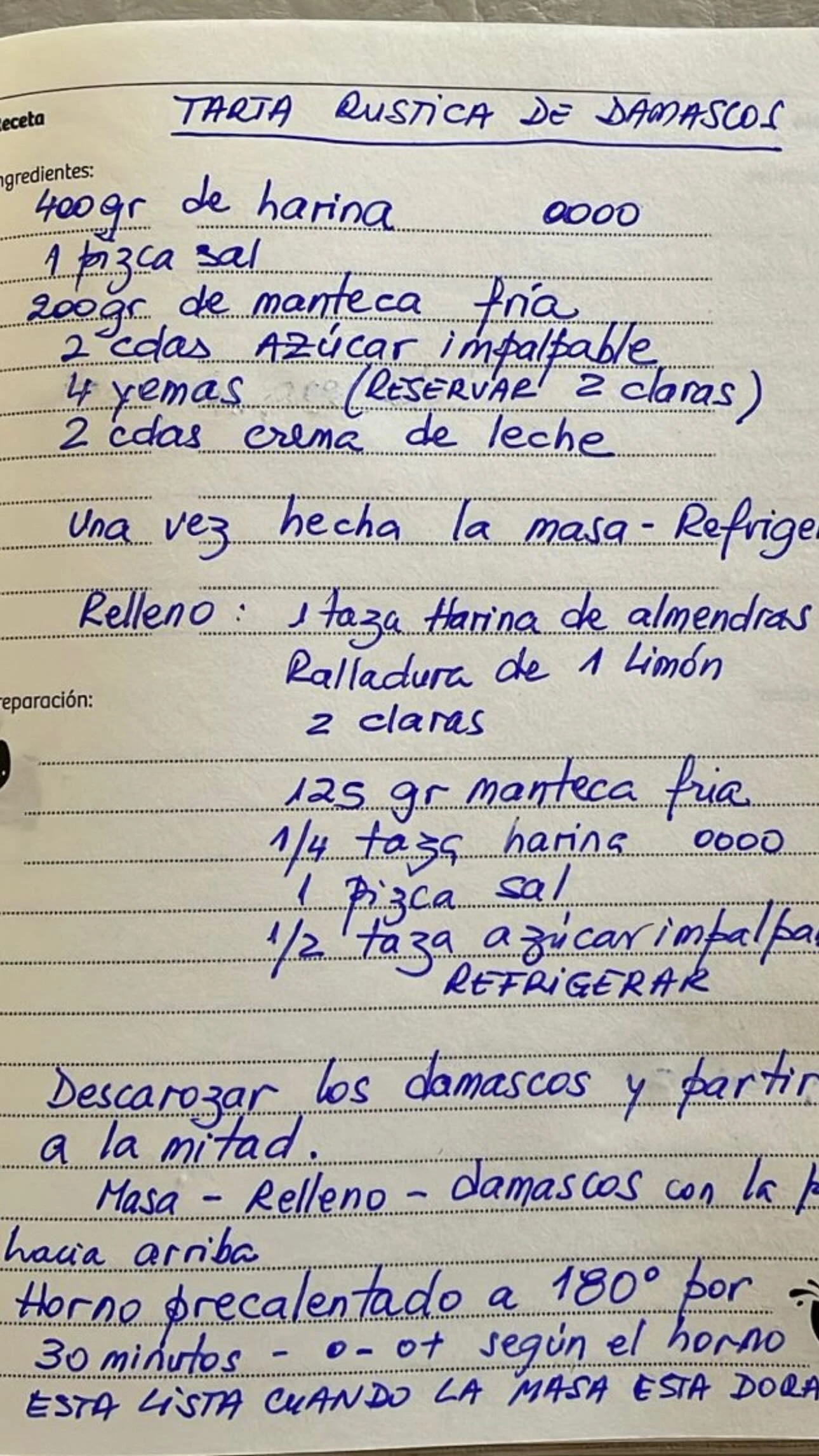 La receta de la tarta rústica de damascos de Juliana Awada