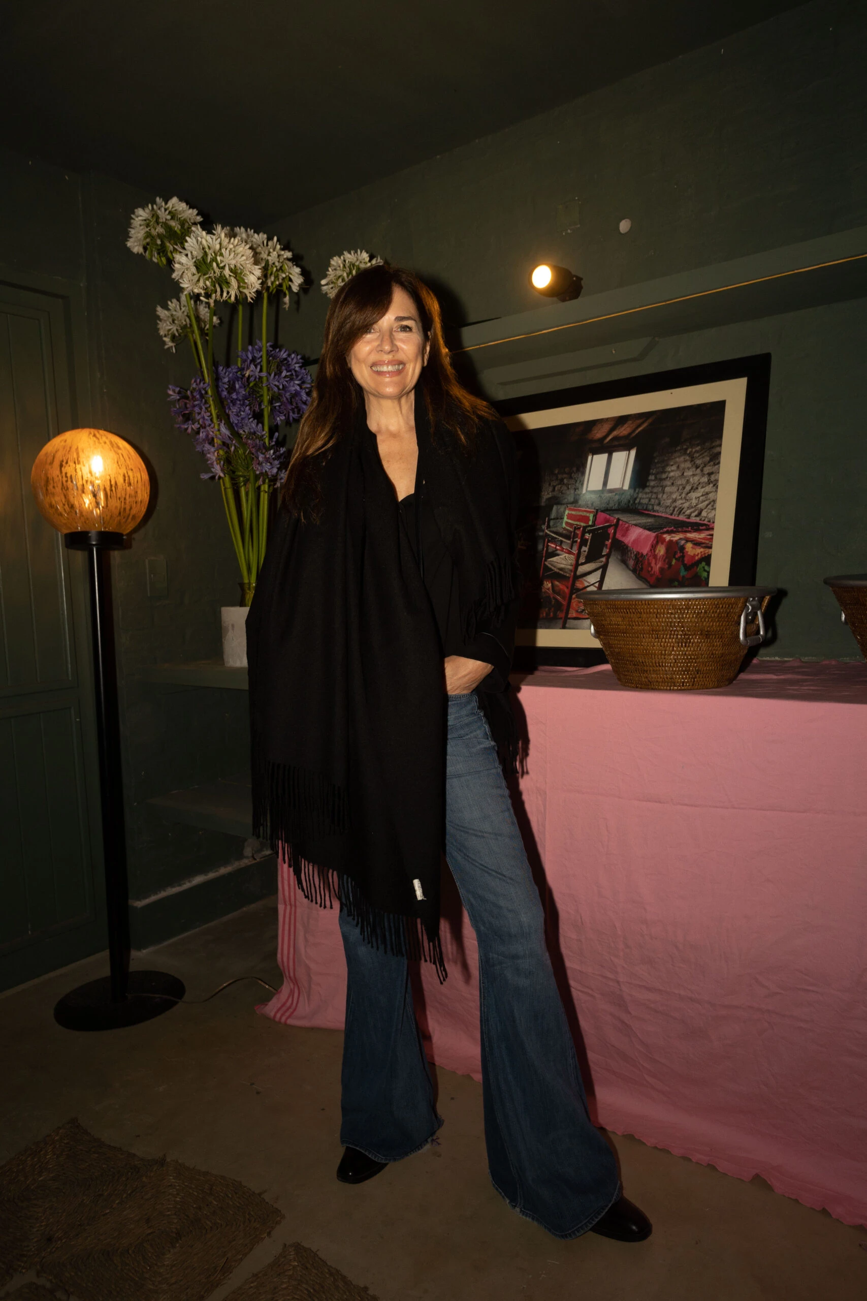 Andrea Frigerio en la apertura del restaurante Gurisa en La Juanita, José Ignacio