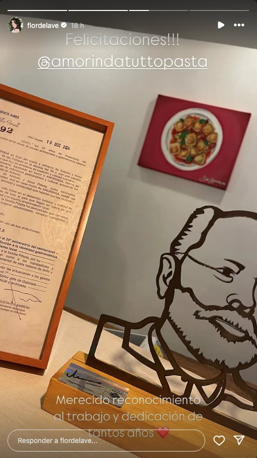 Flor de la V también mostró el cuadro de su hija