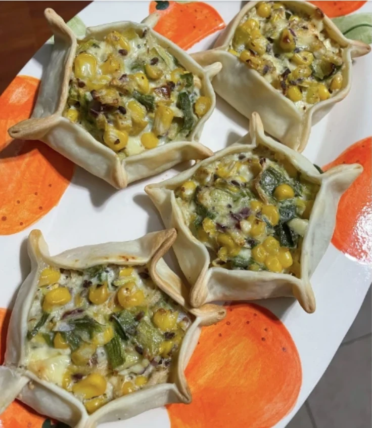 Canastitas de choclo y puerro