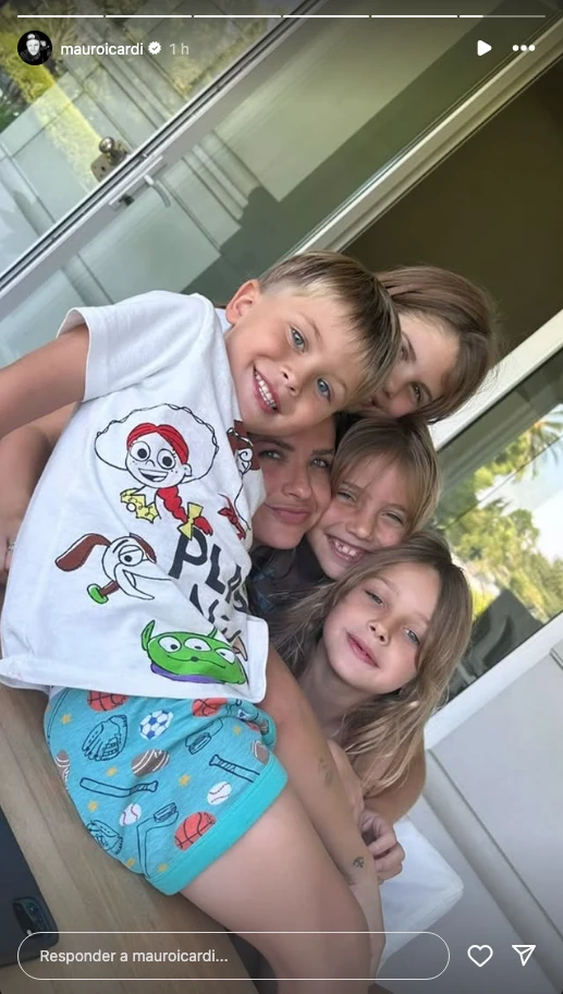 Las fotos que compartió Mauro Icardi; por primera vez mostró a la China Suárez con sus hijas y en su casa