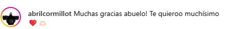 La respuesta de Abril a Alberto Cormillot por el emotivo saludo de cumpleaños