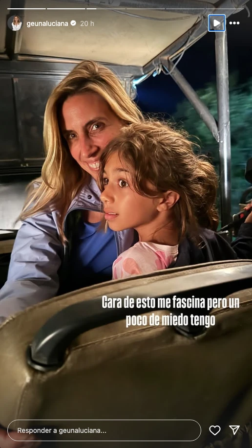Luciana Geuna y su familia hicieron un safari por África