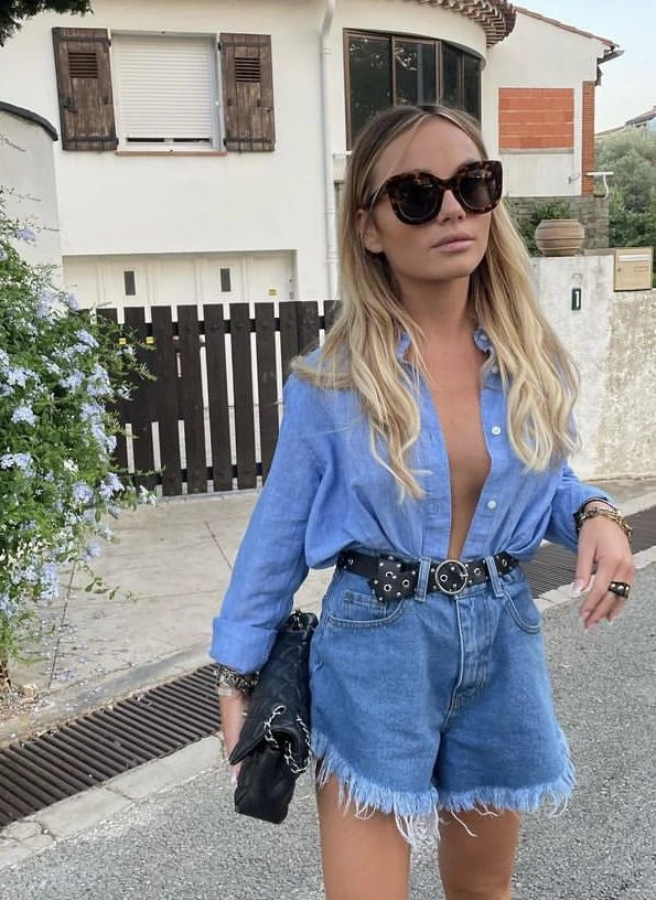 Como Flor de la V: looks total denim para llevar de vacaciones