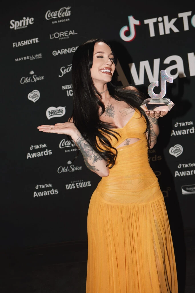 La Joaqui en los premios "TikTok Awards"