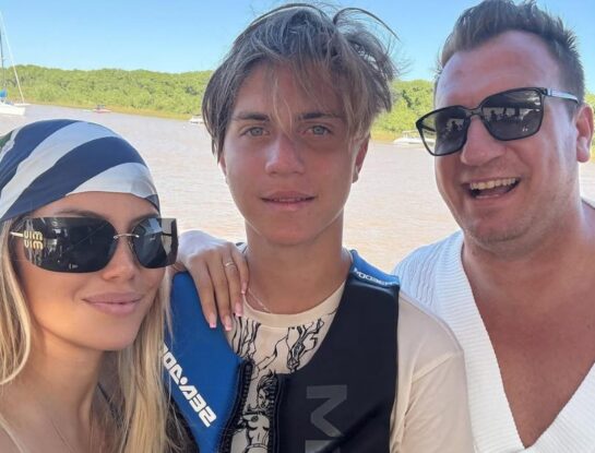 Wanda Nara y Maxi López juntos en el festejo de Valentino, su hijo