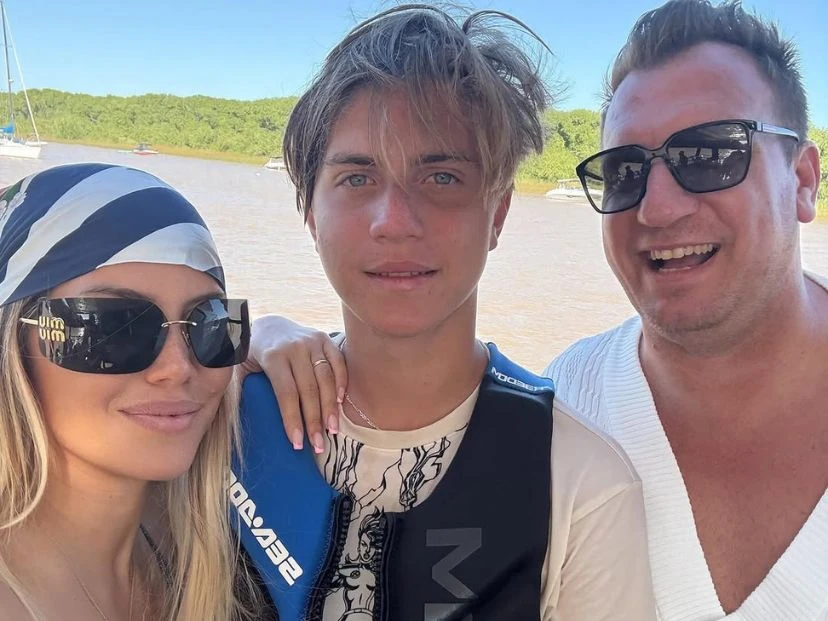 Wanda Nara y Maxi López juntos en el festejo de Valentino, su hijo