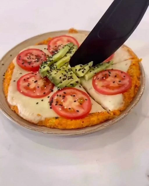 Pizza de avena y verduras
