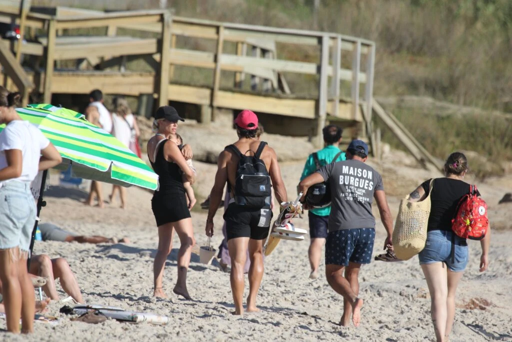 Final del día del playa