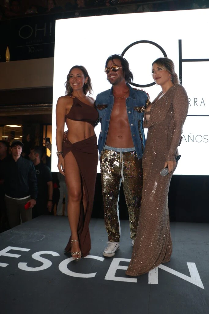 Floppy tesouro, el presentador Fernando Cristino y Wanda Nara