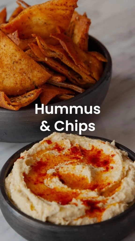 Hummus y Pita chips