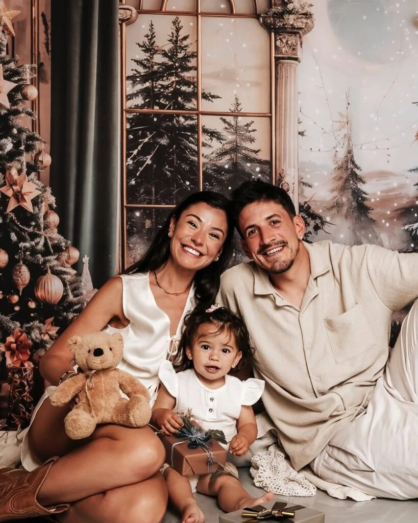 Josefina China Ansa, su marido, Diego Mendoza y su hija India