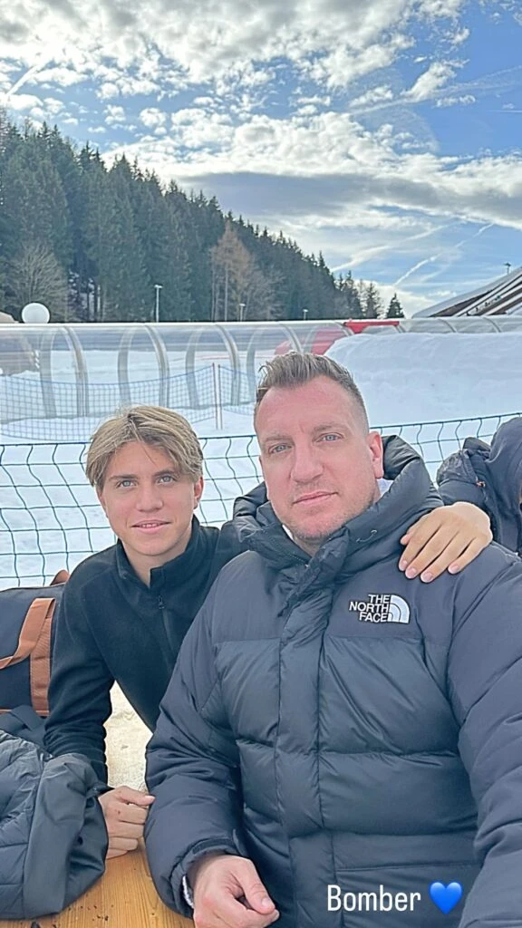 Maxi López compartió fotos con sus hijos mayores desde Suiza